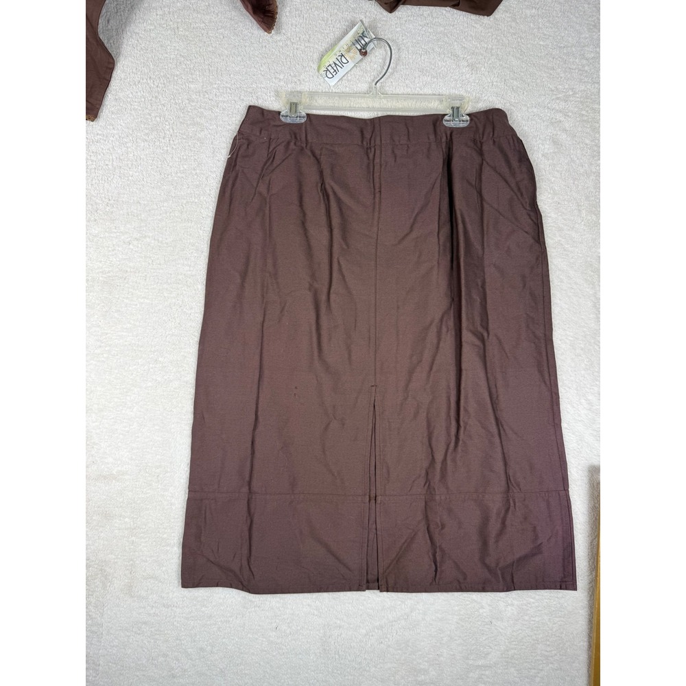 Sun River Skirt Set Women 2X Brown‎ NWT Lace Trim Boho Cottagecore vintage 90's - Picture 10 of 16
